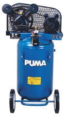 Portable Air Compressors - Model #PK2011VP; 11 Gallon /Vertical Tank; 2.8 cfm @ 90psi; 2HP; 1PH; 115V Motor; 113 lbs. - Grade Industrial Supply