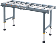 9-Roller Roller Table - #D2271--19" Wide x 65" Long - Grade Industrial Supply