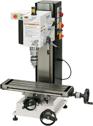 Mill with Dovtail Column - R-8 Spindle - 6-1/4 X 21-5/8'' Table - 3/4 HP - 1PH - 110V Motor - Grade Industrial Supply