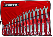 Proto® Tether-Ready 15 Piece Satin Metric Combination ASD Wrench Set - 12 Point - Grade Industrial Supply