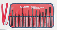 Proto® 12 Piece Punch & Chisel Set - Grade Industrial Supply