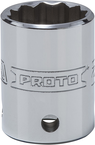 Proto® Tether-Ready 1/2" Drive Socket 22 mm - 12 Point - Grade Industrial Supply