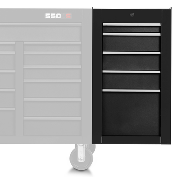 Proto® 550S Side Cabinet - 5 Drawer, Dual Black - Grade Industrial Supply