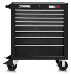 Proto® 550S 34" Roller Cabinet - 8 Drawer, Dual Black - Grade Industrial Supply