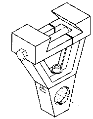 Right Angle Arbor Support for Vertical Milling Machine - Model #HR-OUT-BR-50 - Grade Industrial Supply