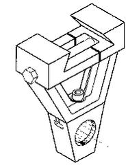 Right Angle Arbor Support for Vertical Milling Machine - Model #HR-OUT-BR-50 - Grade Industrial Supply