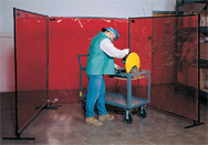 6' x 6' - Protect-O-Screen Welding Screen-Trans Vinyl - Grade Industrial Supply