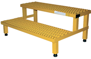 Work Mate Stand with Step - 48 x 24''; 500 lb Capacity - Grade Industrial Supply