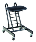 9" - 18" Ergonomic Worker Seat  - Portable on swivel casters - Grade Industrial Supply