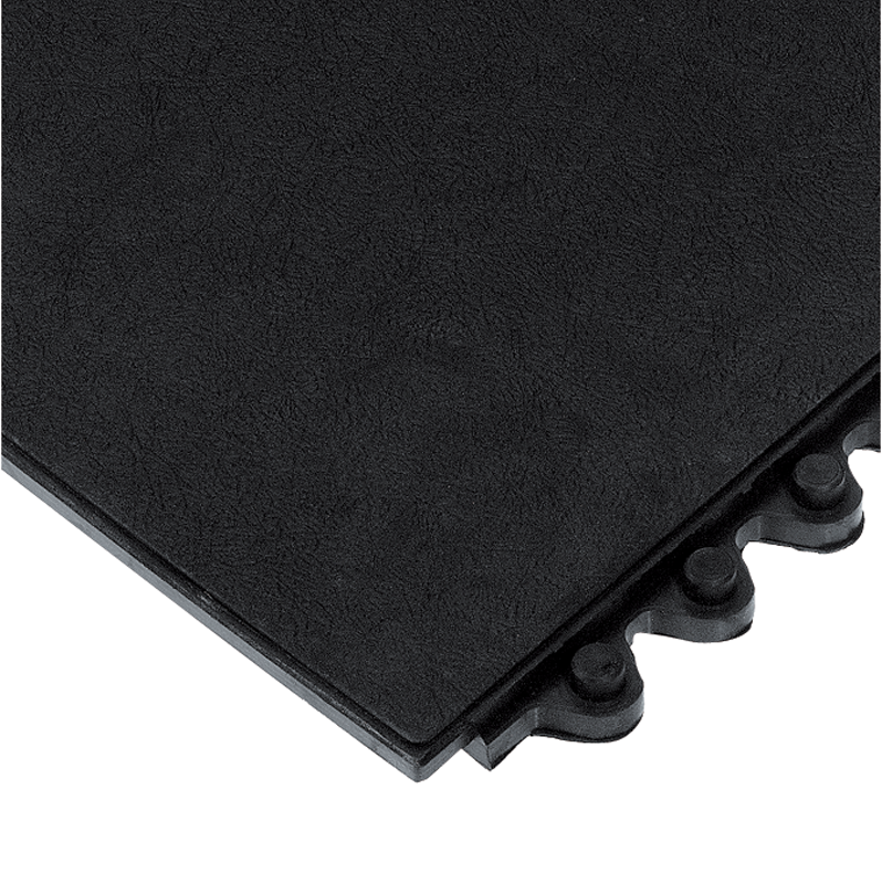 24 / Seven Floor Mat - 3' x 3' x 5/8" Thick (Black Solid All Purpose) - Grade Industrial Supply