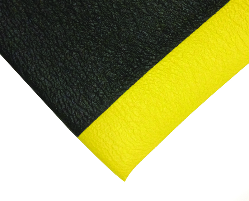 3' x 5' x 1/2" Thick Diamond Anti Fatigue Mat - Yellow/Black - Grade Industrial Supply