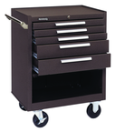 5-Drawer Roller Cabinet w/ball bearing Dwr slides - 35'' x 18'' x 27'' Brown - Grade Industrial Supply