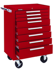 8-Drawer Roller Cabinet w/ball bearing Dwr slides - 39'' x 18'' x 27'' Red - Grade Industrial Supply