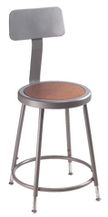 25" - 33" Adjustable Stool With Backrest - Grade Industrial Supply