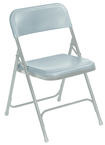 Plastic Folding Chair - Plastic Seat/Back Steel Frame - Grey - Grade Industrial Supply