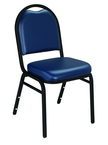 Dome Stack Chair - 7/8" Square-Tube 18-Gauge Steel Frame, 5/8" Underseat H-braces - Grade Industrial Supply