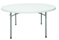 60" Round Blow Molded Folding Table - Grade Industrial Supply