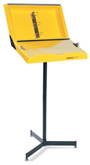 Yellow Information Workstand With Drop Pocket - Grade Industrial Supply