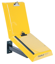 Yellow Wall Mount Data Control Workstand - Grade Industrial Supply