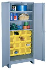 36 x 21 x 82'' (16 Bins Included) - Bin Storage Cabinet - Grade Industrial Supply