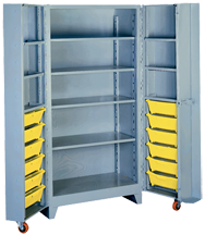 38 x 28 x 76'' (12 Bins Included) - Bin Storage Cabinet - Grade Industrial Supply