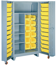 38 x 28 x 76'' (36 Bins Included) - Bin Storage Cabinet - Grade Industrial Supply