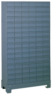 62-1/2 x 12-1/4 x 34-1/8'' (96 Compartments) - Steel Modular Parts Cabinet - Grade Industrial Supply