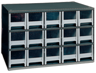 11 x 11 x 17'' (15 Compartments) - Steel Modular Parts Cabinet - Grade Industrial Supply