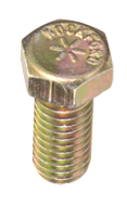 1-1/4-7 x 10 - Zinc / Yellow Plated Heat Treated Alloy Steel - Cap Screws - Hex - Grade Industrial Supply