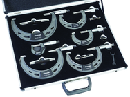 #ST444.1CXRLZ   0 - 6" / 0-150mm .0001 Graduation Micrometer Set - Grade Industrial Supply