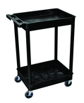 Utility Cart 2 Tub Shelves - 24" x 18" x 37-1/4" - Grade Industrial Supply