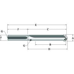 25005S-075L-T-A® Spade Blade Holder - Straight Flute- Series 0.5 - Grade Industrial Supply