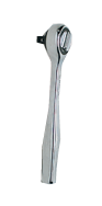 5-1/4" OAL - 1/4'' Drive - Round Head - Heavy Duty Reversible Ratchet - Plain Handle - Grade Industrial Supply