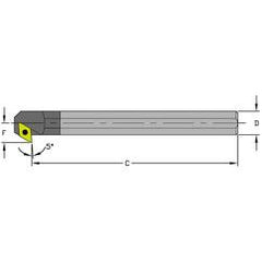 A12Q SDXCR3 Steel Boring Bar w/Coolant - Grade Industrial Supply