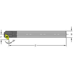 A08M SDXCR2 Steel Boring Bar w/Coolant - Grade Industrial Supply