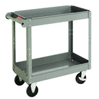 16"W x 30"D x 32"H Service Cart w/16 GA Posts, 5" Dia. Casters Powder Coat Finish - Grade Industrial Supply