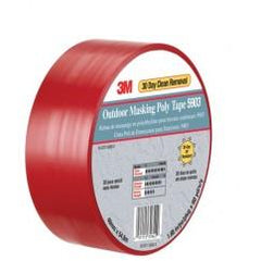 List 5903 50" x 60 yds Outdoor Masking Poly Tape - Red - Grade Industrial Supply