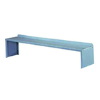 Shelf Riser for Work Bench 48"W x 10-1/2"H made of 14 GA w/Rear Flange as Stop - Grade Industrial Supply